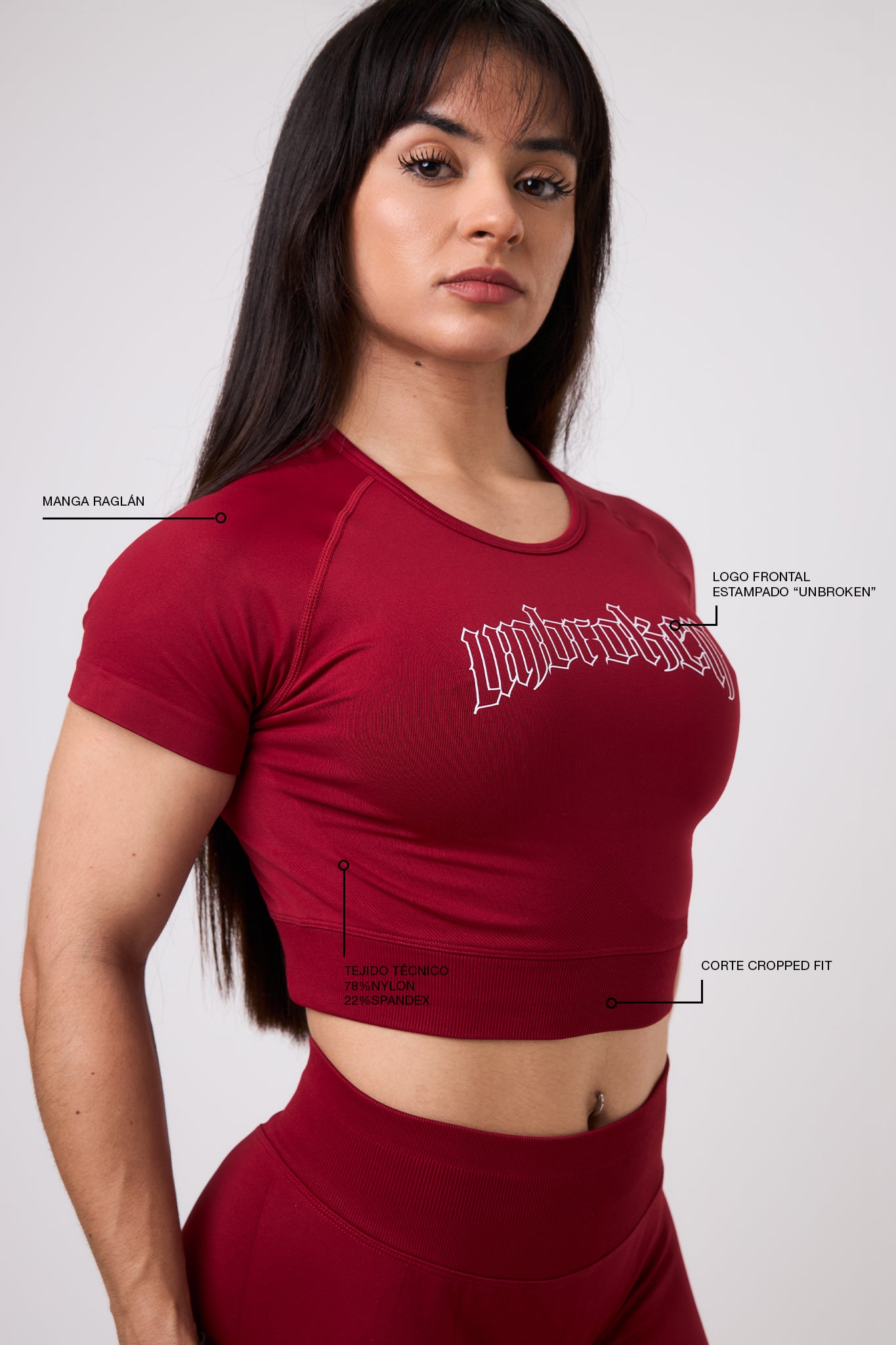 CROP TOP UNBROKEN - ROJO