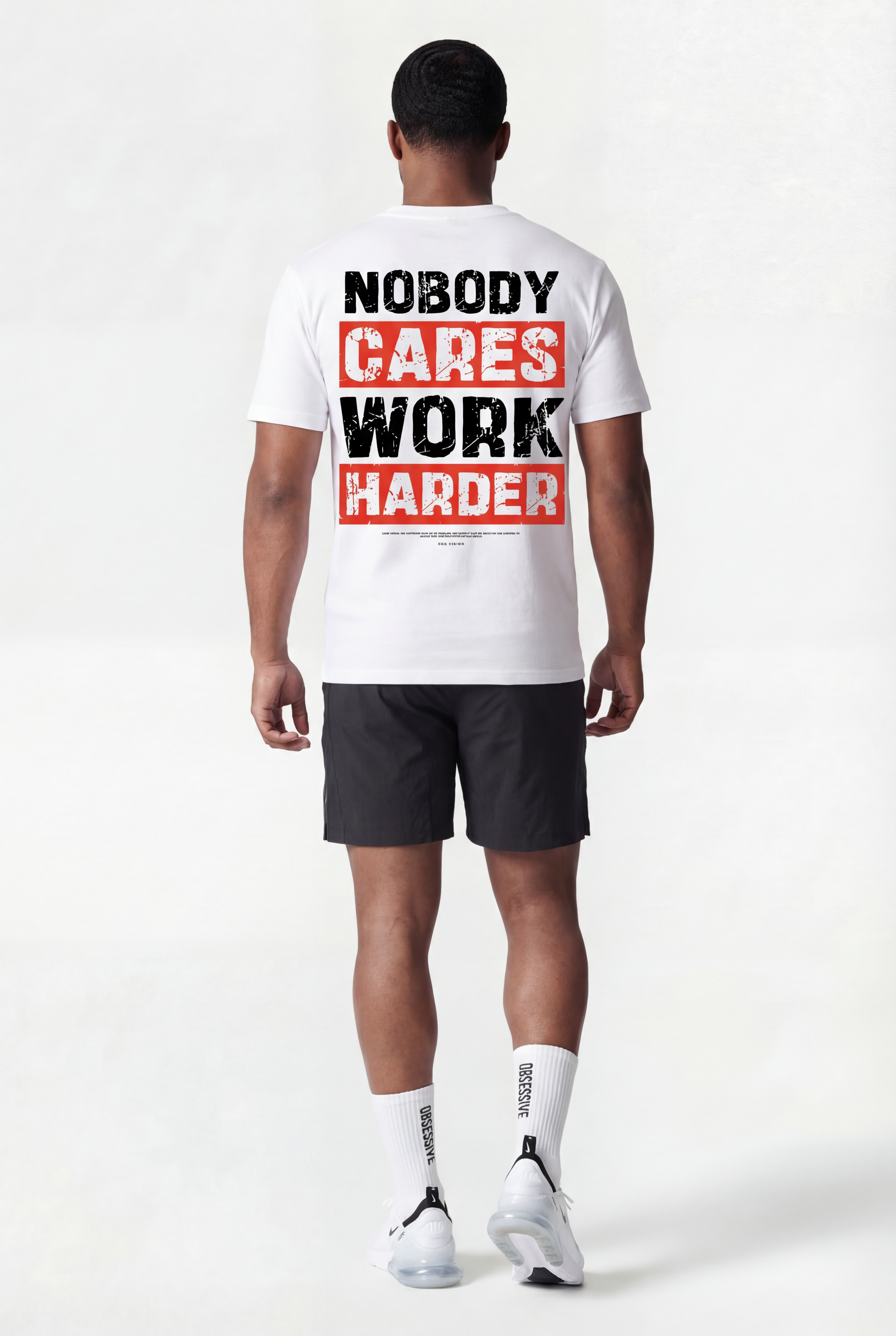 NOBODY CARES T-SHIRT - BLANCO