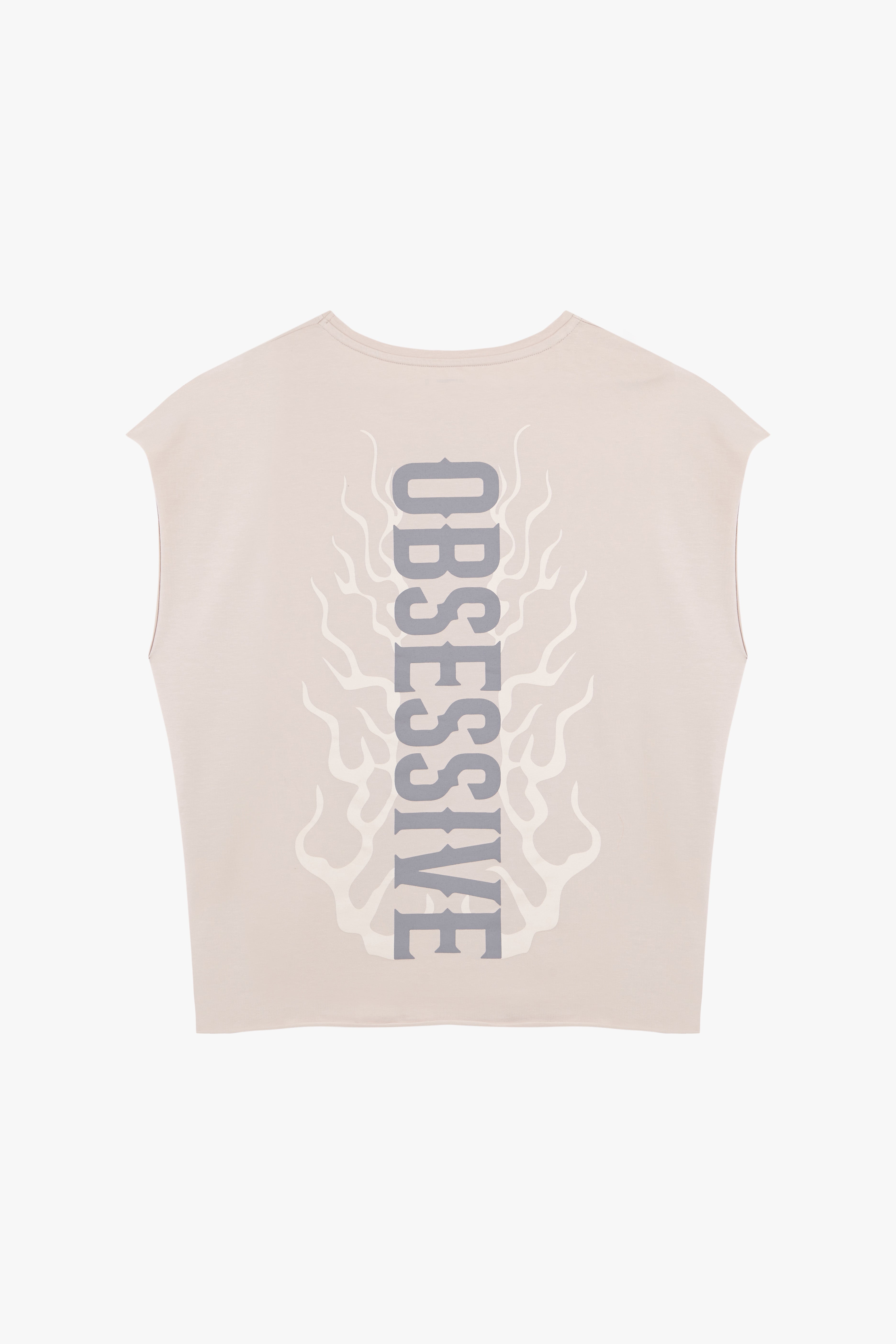 OBSESSIVE FLAME TANK TOP - BEIGE
