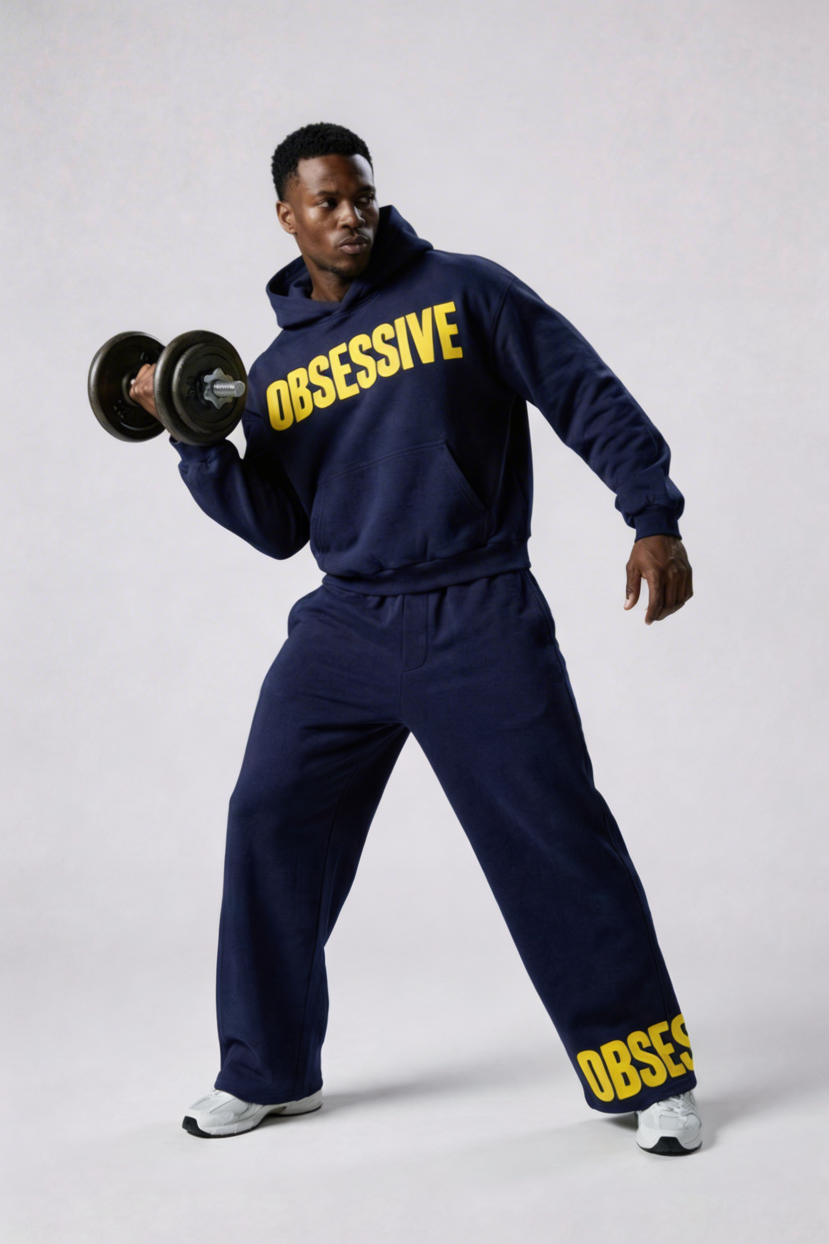 OBSESSIVE MENTALITY DEPT WIDE LEG JOGGER - NAVY