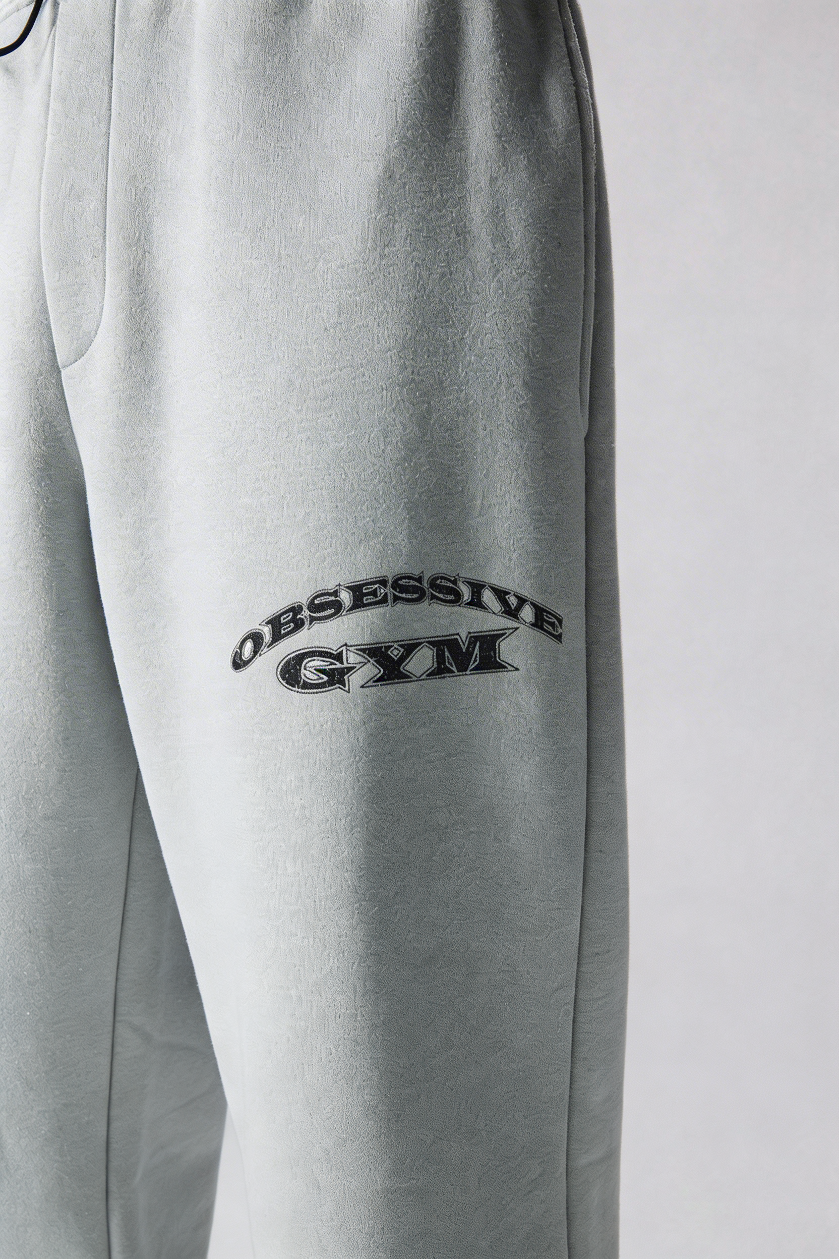 SKULL POWER WIDE LEG JOGGER - GRIS