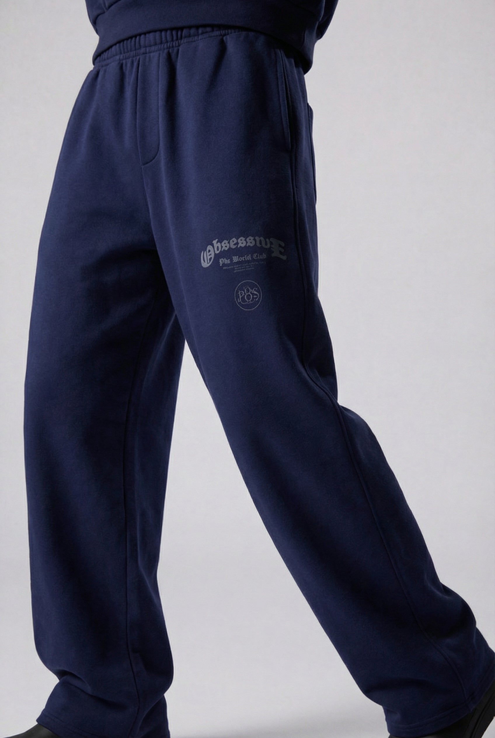 PBS SOCIAL CLUB WIDE LEG JOGGER - NAVY