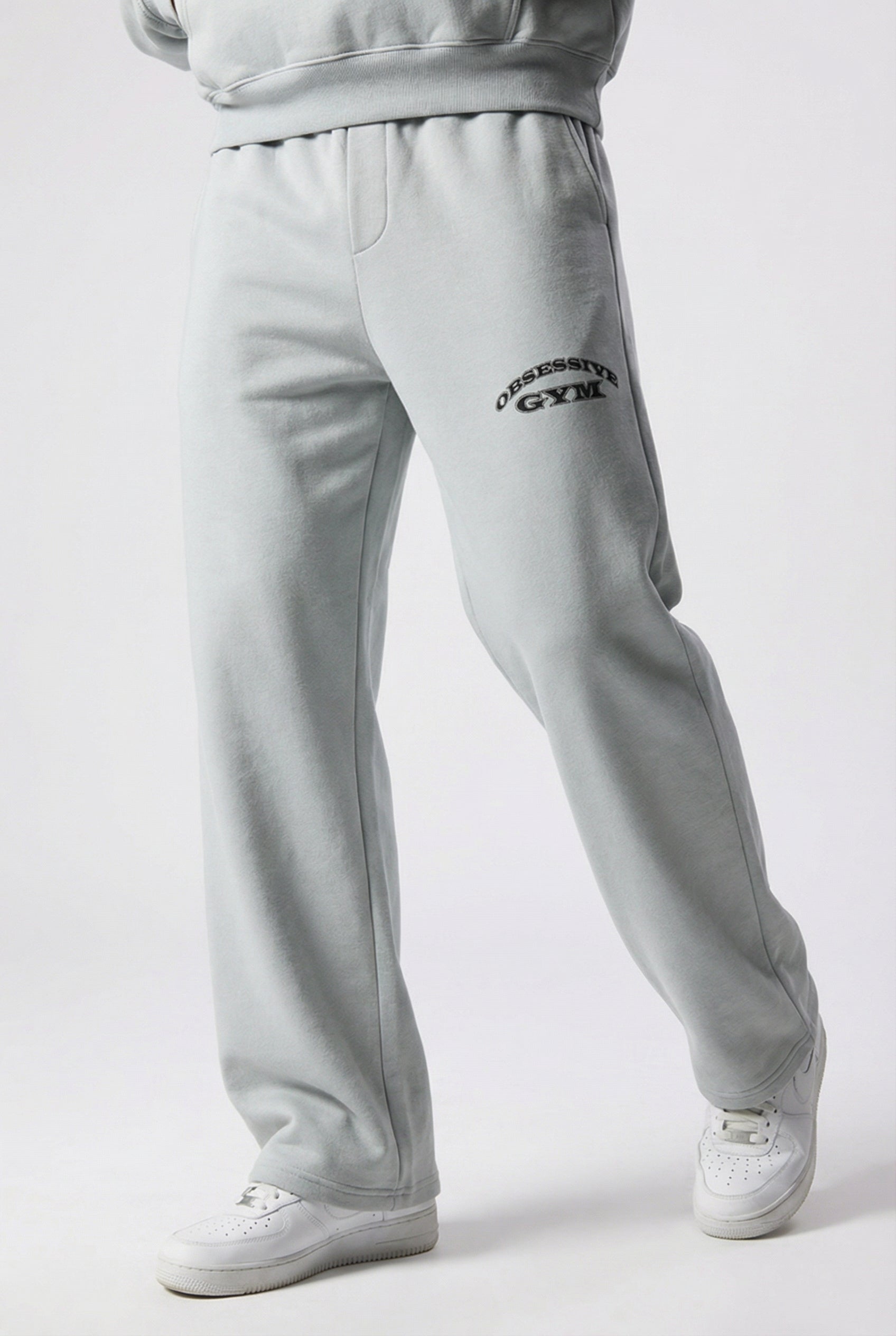 SKULL POWER WIDE LEG JOGGER - GRIS