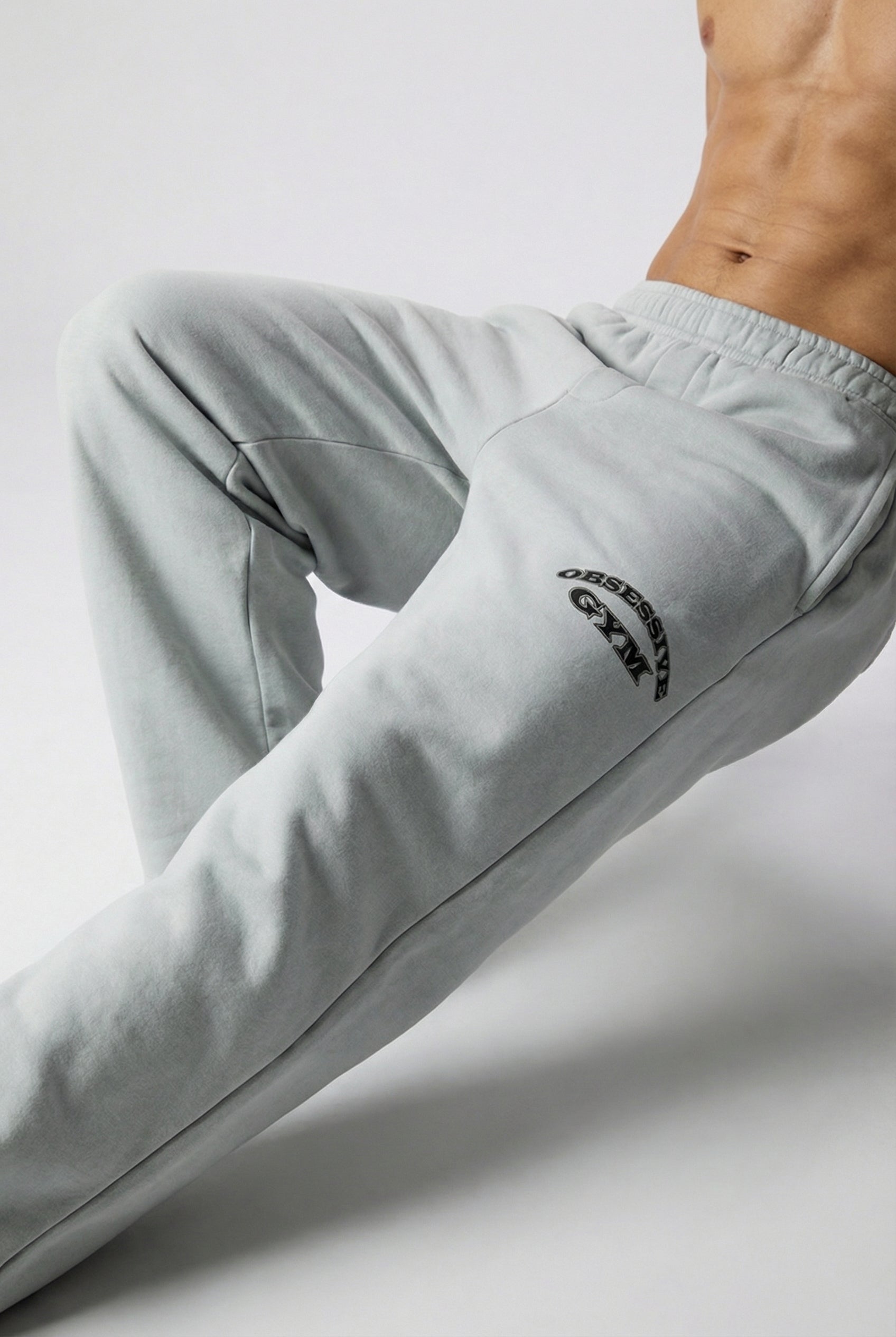 SKULL POWER WIDE LEG JOGGER - GRIS