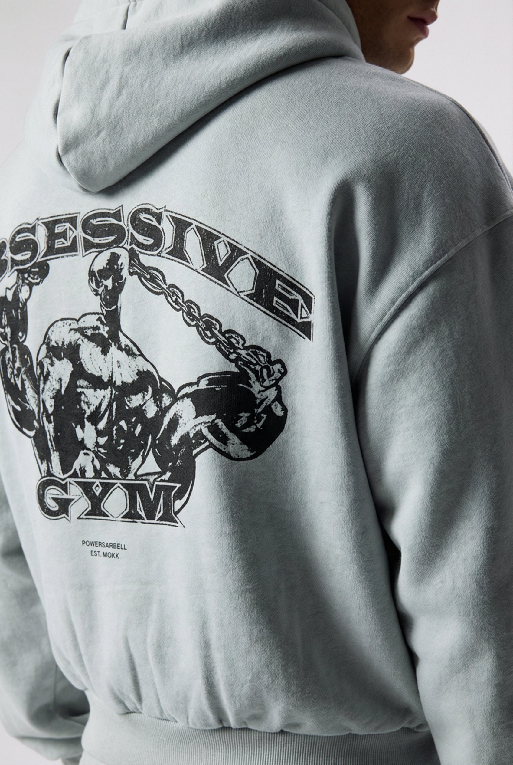 SKULL POWER HOODIE - GRIS