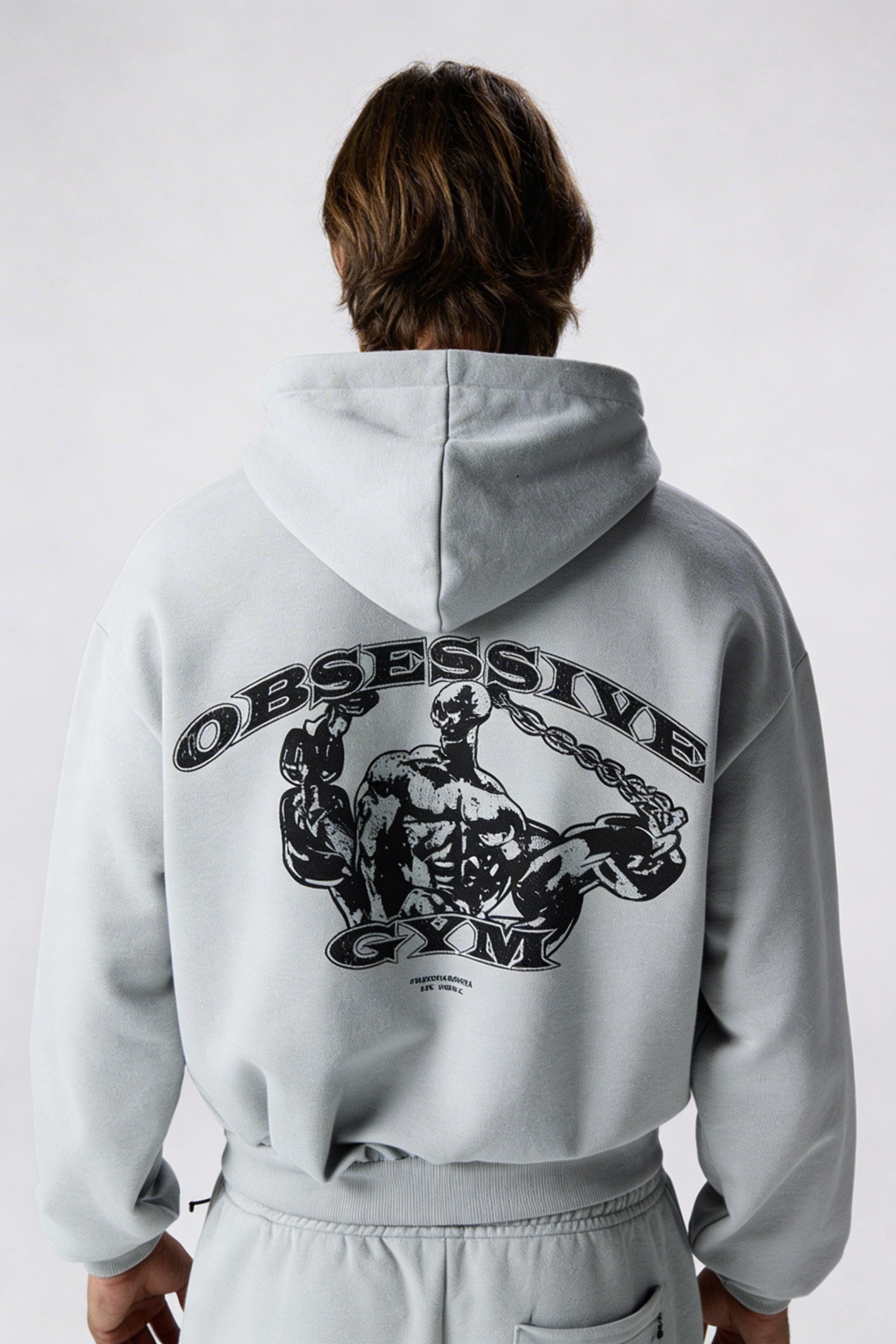 SKULL POWER HOODIE - GRIS