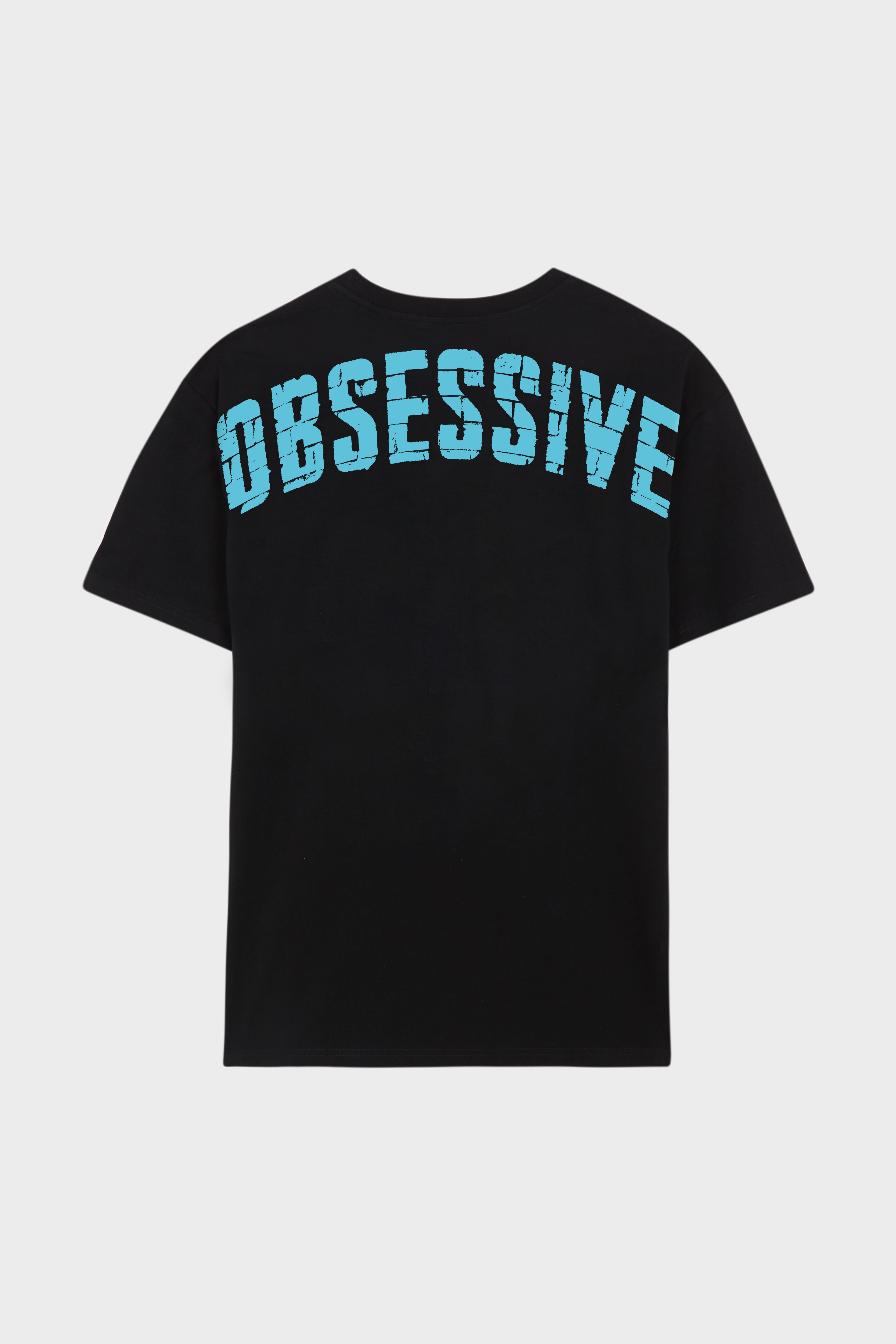 OBSESSIVE 2.0 OVERSIZED T-SHIRT - NEGRO Y AZUL
