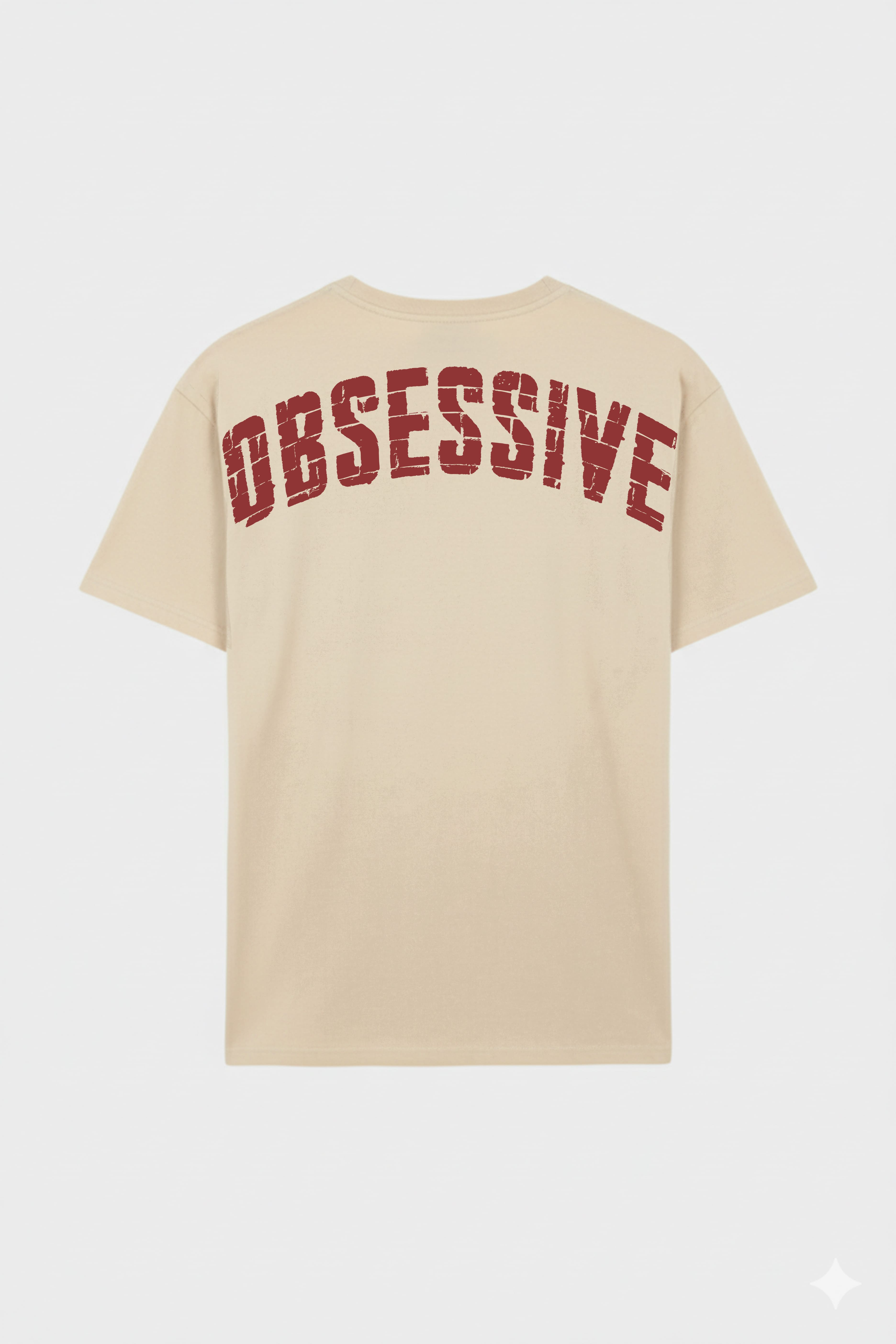 OBSESSIVE 2.0 OVERSIZED T-SHIRT - BEIGE Y GRANATE