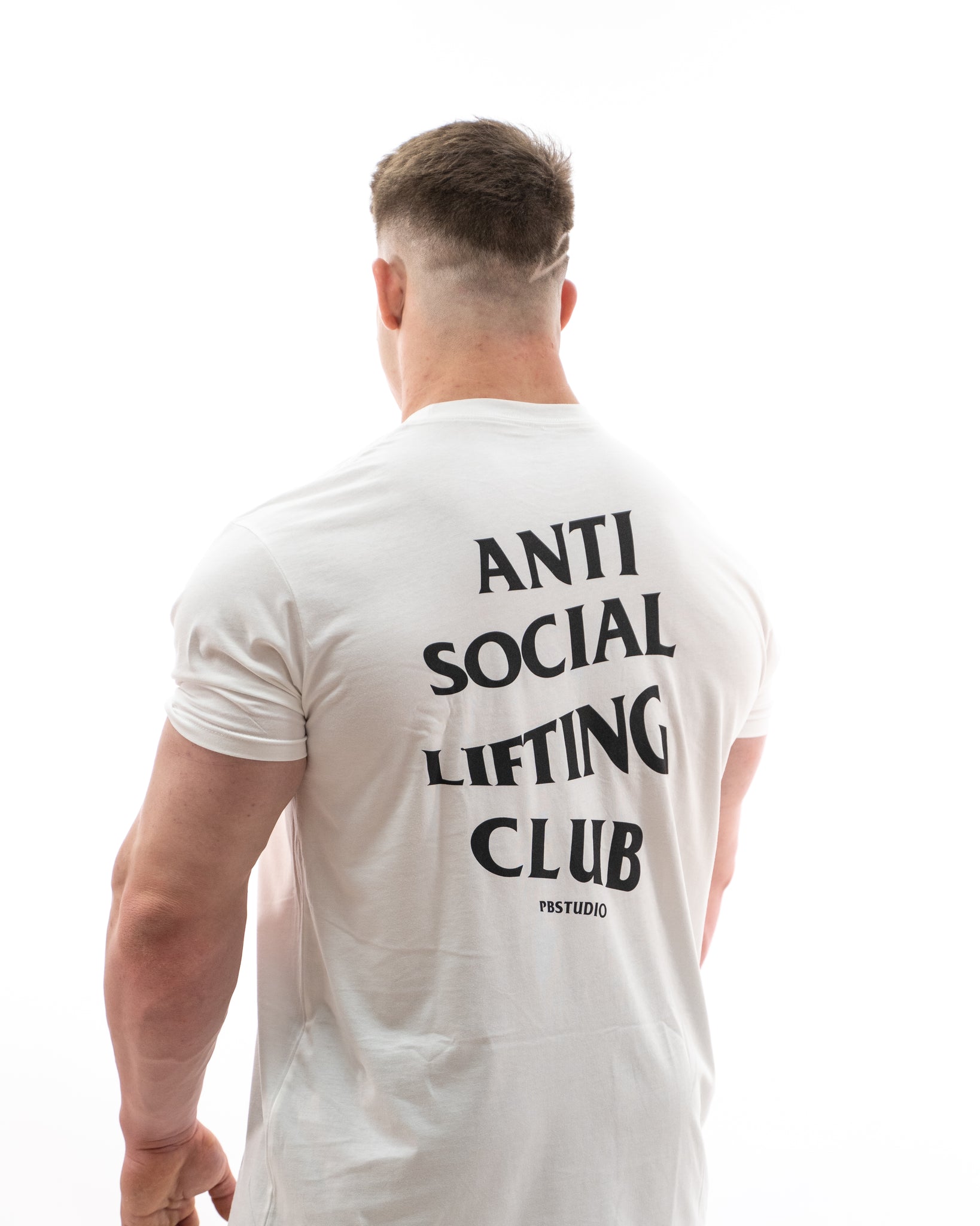 Camiseta Anti Social Lifting Club - Blanca