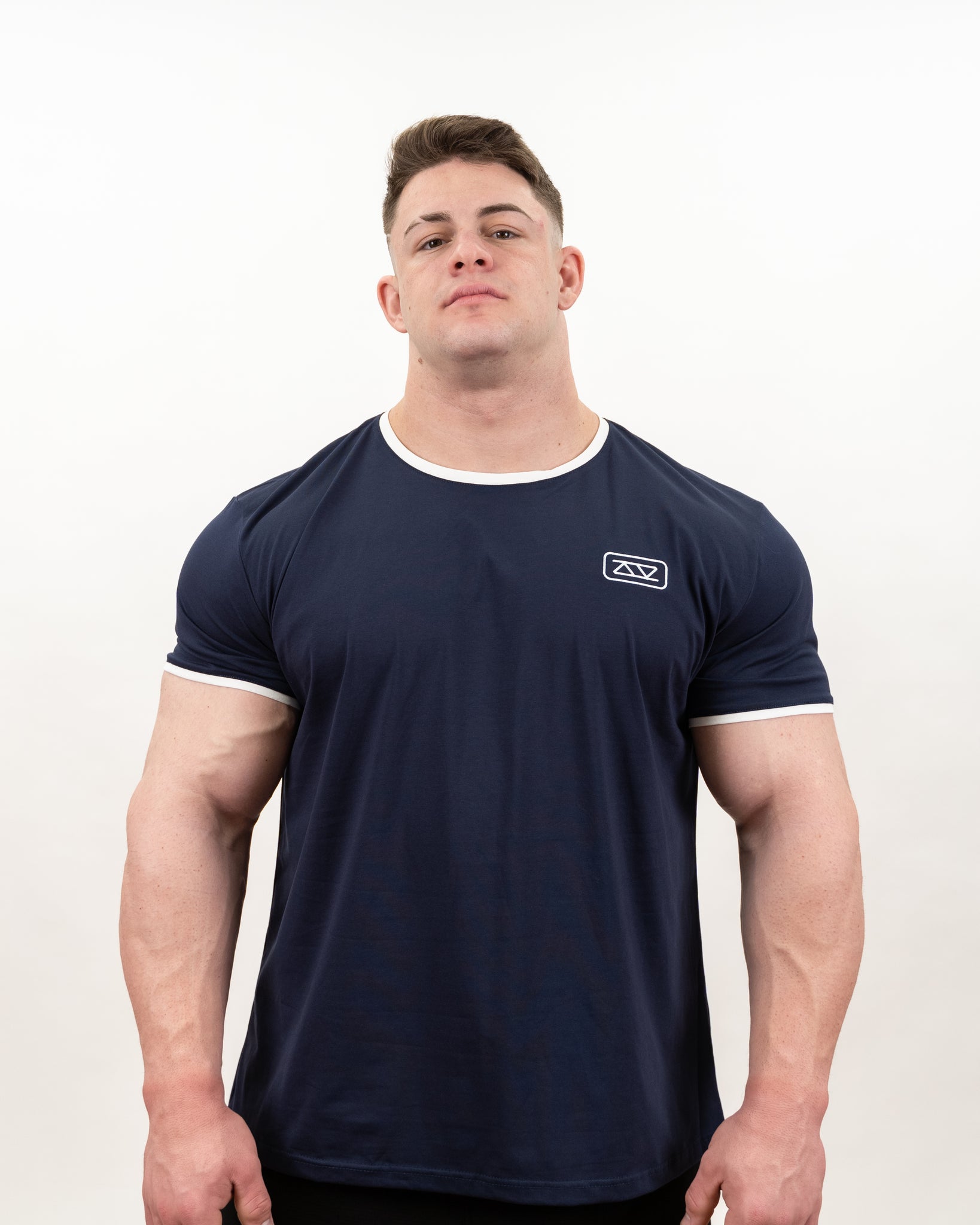 Embroidered T-shirt - Navy